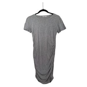 NEW ARITZIA BABATON Covet Ruched Bodycon Mini Dress in Grey